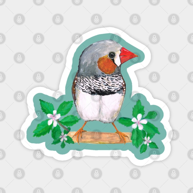 Zebra finch Magnet by Bwiselizzy