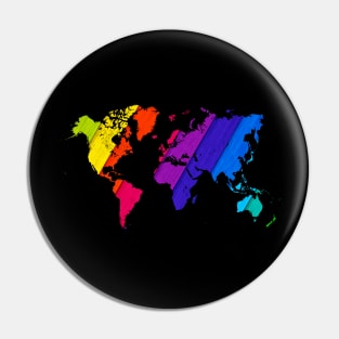 world map rainbow #love Pin