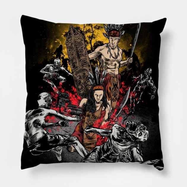 Borneo vs Zombie Pillow by ThreeSixtySkatepunk