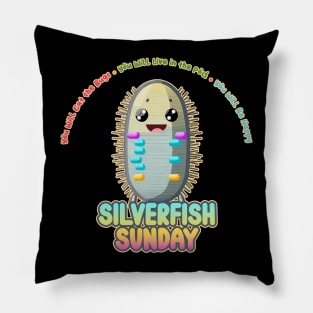 Silverfish Sunday Kawaii Bug Buffet Pillow