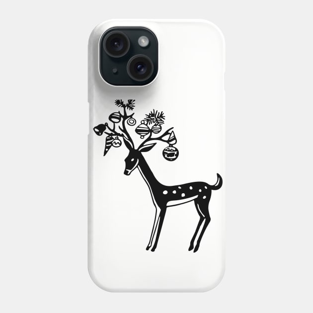 Decorated Deer Phone Case by linesdesigns
