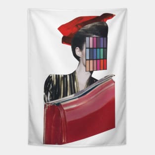 The Red Make Up Car Tapestry