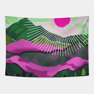 Pink Landscape Tapestry