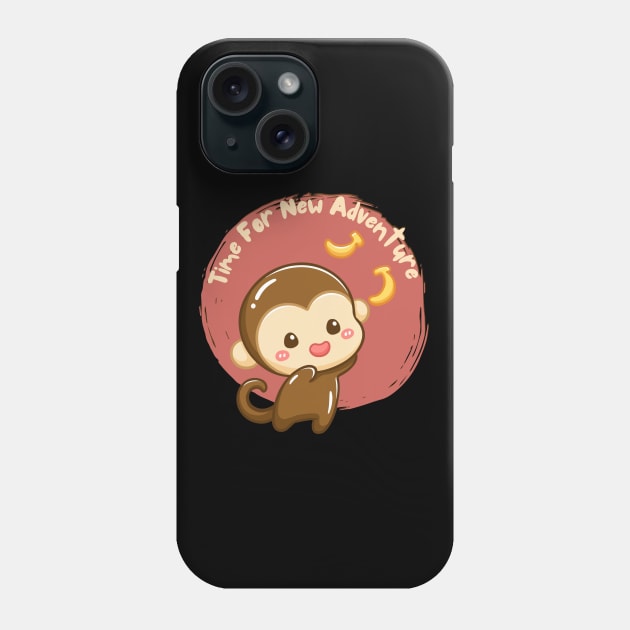 Time for new adventure Hello little monkey cute baby outfit Phone Case by BoogieCreates