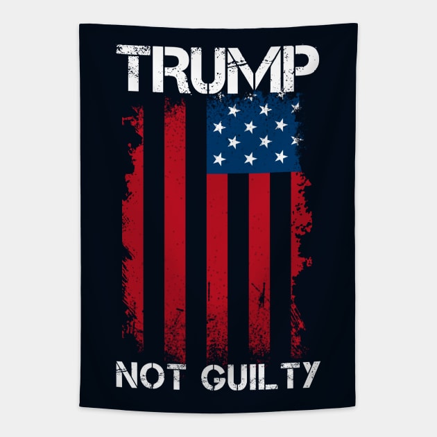 Trump Not Guilty Tapestry by Traditional-pct