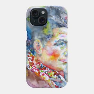 SIMONE DE BEAUVOIR - watercolor portrait Phone Case