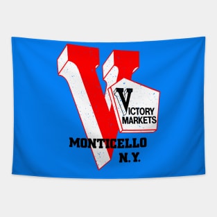 Victory Market Former Monticello NY Grocery Store Logo Tapestry