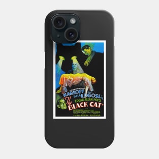 Completely Retouched The Black Cat Movie Poster from 1934 Phone Case