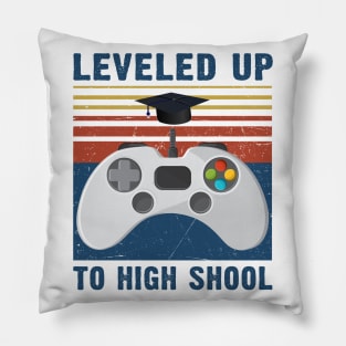 Leveled up to high school funny gamer to high school Pillow