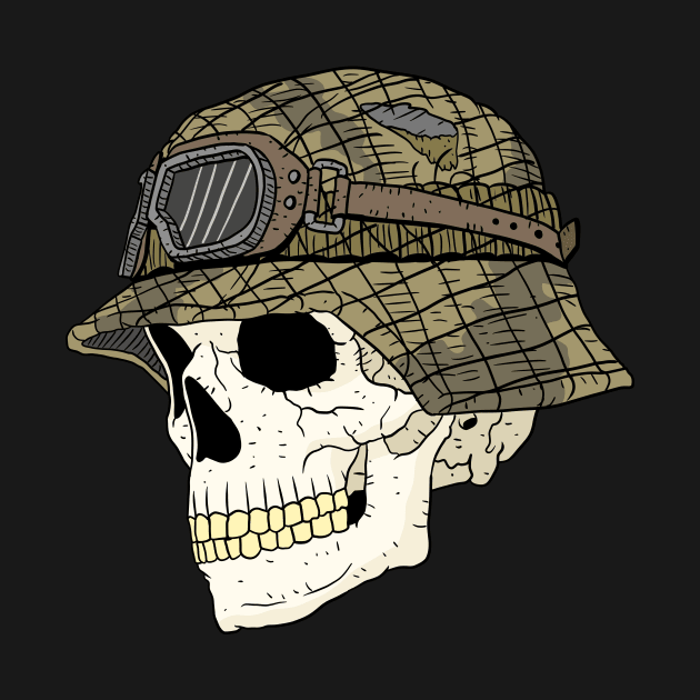 a world war 2 German biker skull. by JJadx