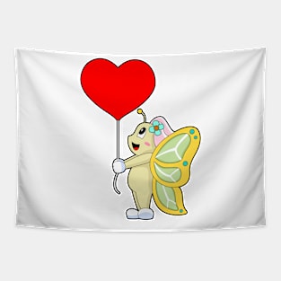 Butterfly Bride Heart Wedding Tapestry