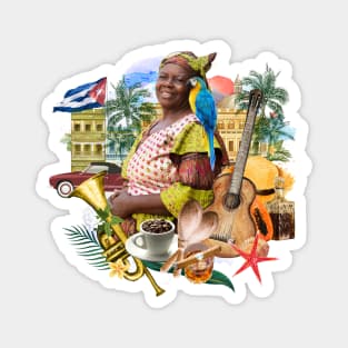 Cubanese Collage Concept Magnet