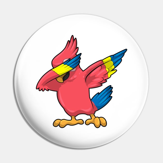 Parrot at Hip Hop Dance Dab Pin by Markus Schnabel