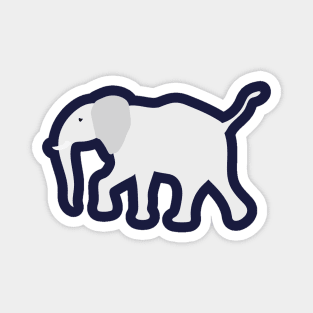 Elephant navy Magnet