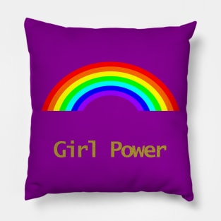 Girl Power Feminism Rainbow Pillow