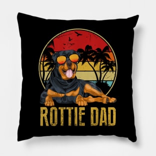 Pitbull Dad Like A Regular Dad But Cooler Vintage Pillow