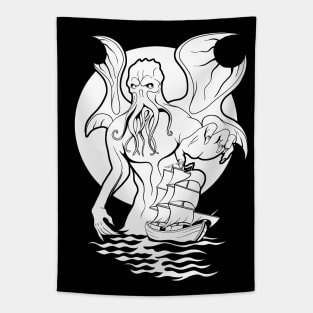 Cthulhu Rocks the Boat Tapestry