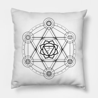 7 chakras - Sacred Circle - Balanced Chakras Pillow