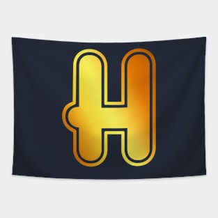 H Golden Letter Tapestry