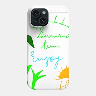 yellow blue green summer time background Phone Case