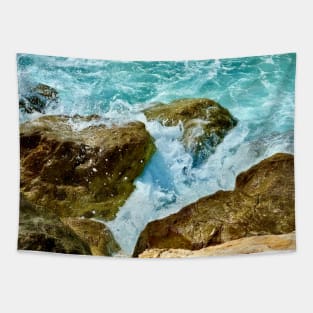 Ocean Spray on the Rocks Tapestry