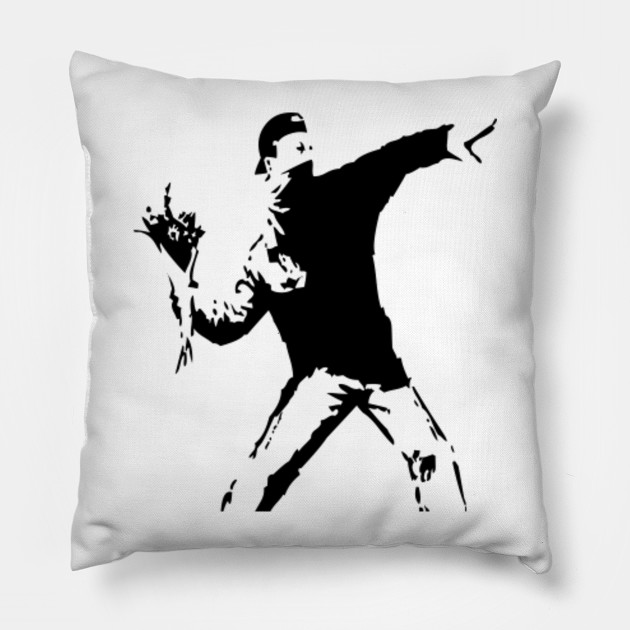 Flower Thrower Graffiti Pillow Teepublic