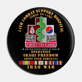 14th Combat Support Hospital w Iraq SVC Ribbons - OIF Pin