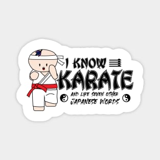 I Know Karate And Like Seven Other Japanese Words Magnet