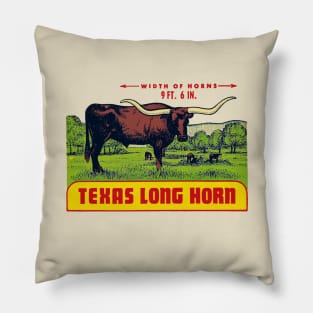 Texas cow decal Pillow