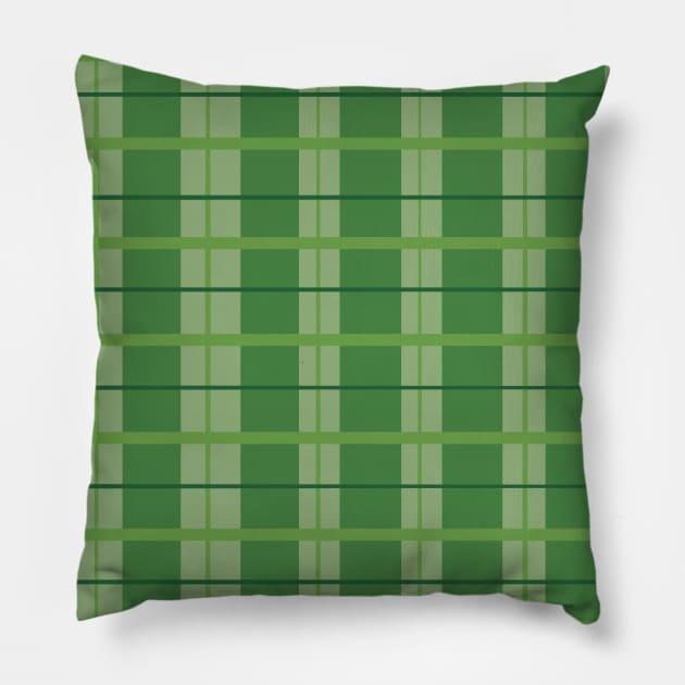 Green Plaid Pillow by audistry