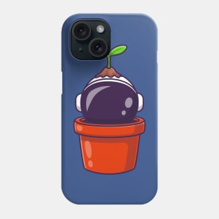 Astronaut Plant In Pot Cartoon Phone Case