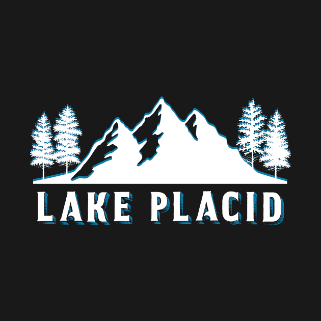 Retro Vintage Lake Placid New York by JKFDesigns