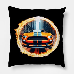 Ford Mustang Muscle Car Super Car Ring of Fire Musclecar Pillow