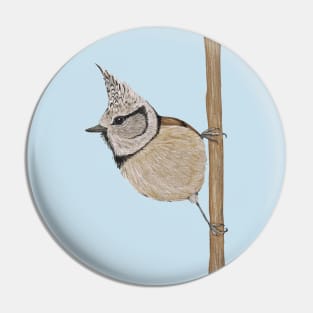 Crested tit Pin