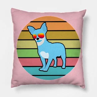 Blue Chihuahua Pillow