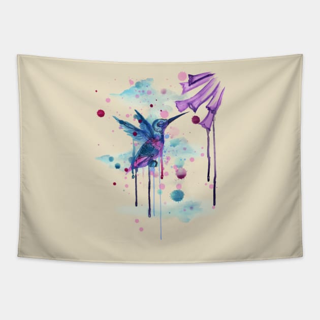 Hummingbird Skeleton 2.0 Tapestry by LVBart