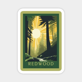 Redwood National Park Vintage Travel Poster Magnet