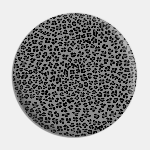 Leopard Spots Pattern (Gray) Pin by designminds1