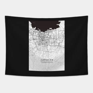 Jakarta Indonesia City Map Tapestry