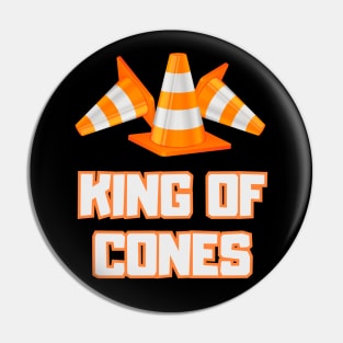 King Of Cones Funny Traffic Cone Safety Pin