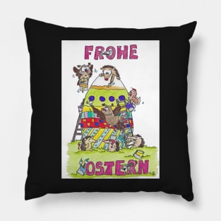 German Happy Easter Pillow