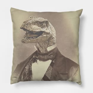 Gentleman Velociraptor Pillow