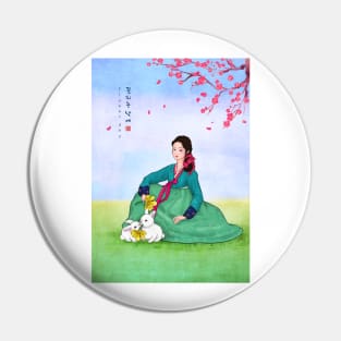 Flower Day in Hanbok Pin