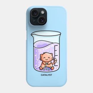 Catalyst Cute Chemistry Cat Pun Phone Case