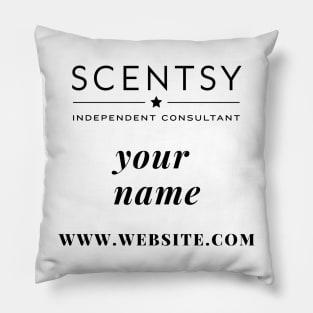 scentsy independent consultant gift ideas with custom name and website Pillow