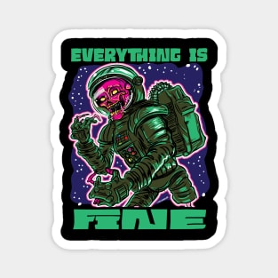 Everything is Fine Zombie Astronaut Magnet