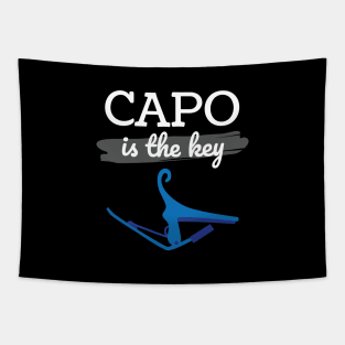 Capo is the Key Blue Capo Dark Theme Tapestry