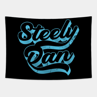 Steely Dan / Retro Faded-Style Typography Design Tapestry