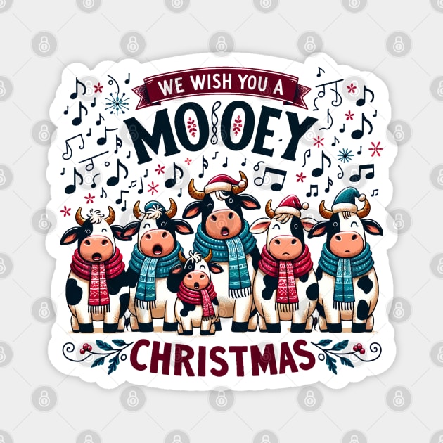 We wish you a Mooey Christmas Magnet by MZeeDesigns