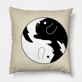 Yin and Yang Dogs Pillow